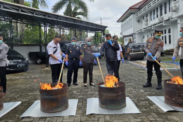 Jadi Barang Bukti Tindak Pidana, 0,5 Kg Sabu Dimusnahkan Kejaksaan Negeri Purworejo